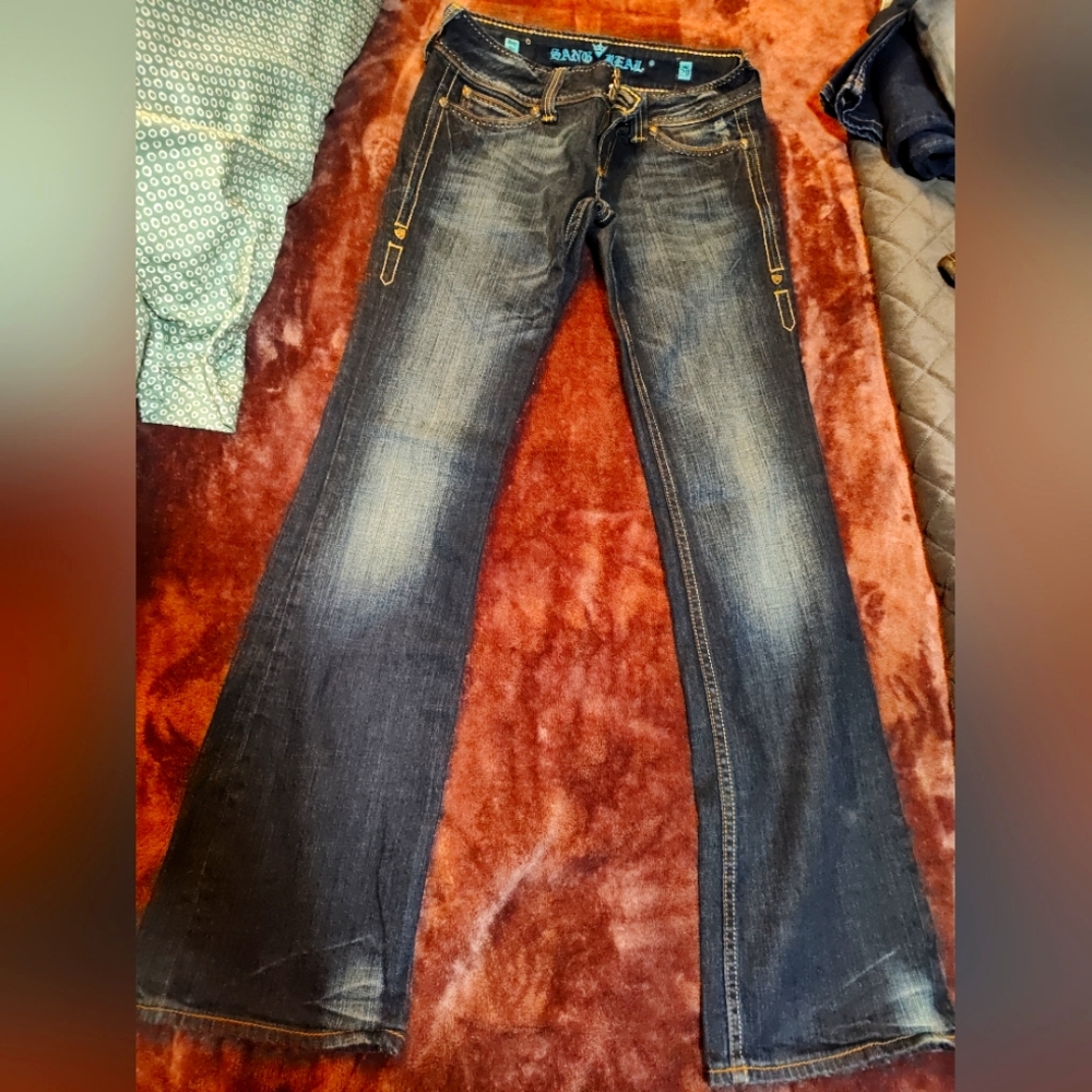 SANG REAL Mid Rise Boot Cut Jeans Size 29